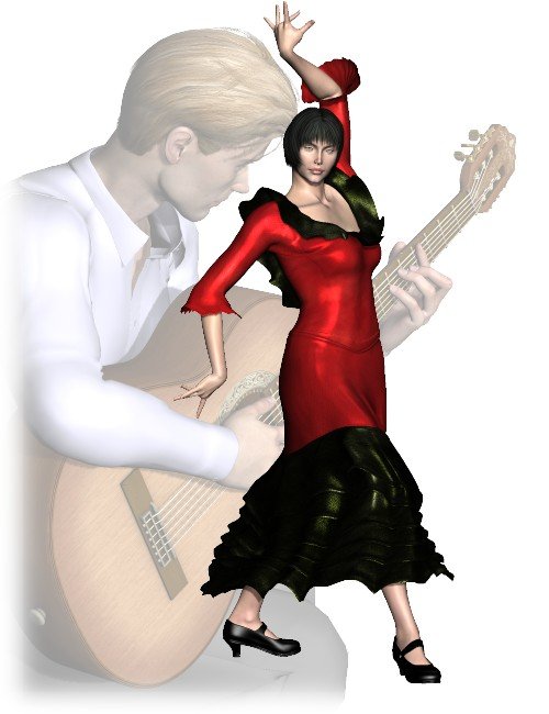 V3 and Flamenco Skirts Poses by: Digiport, 3D Models by Daz 3D