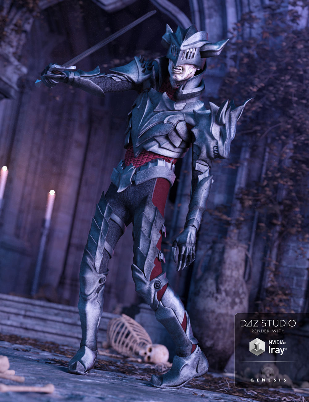 Death Knight Armor for Genesis 3 Male(s)