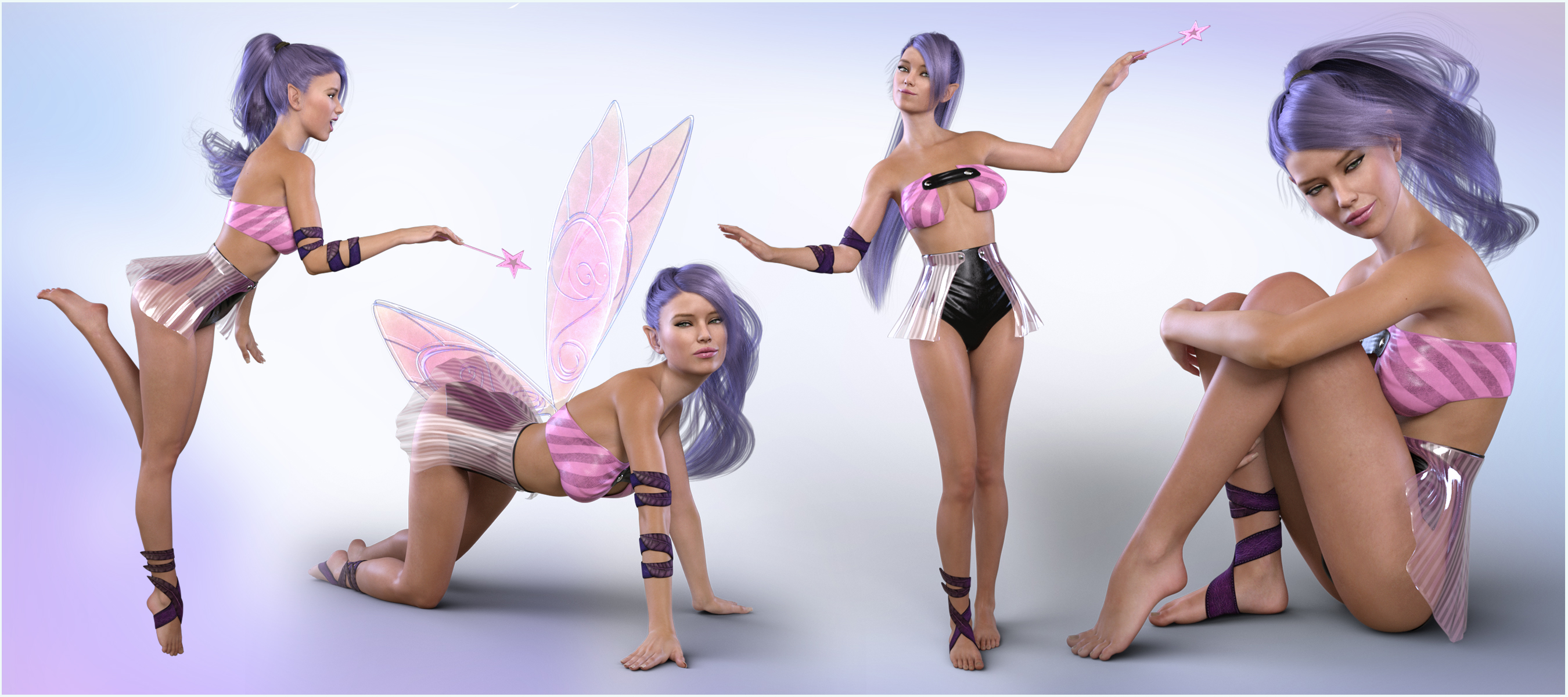 Z Pixie Troubles - Poses for the Genesis 3 Female(s) by: Zeddicuss, 3D Models by Daz 3D