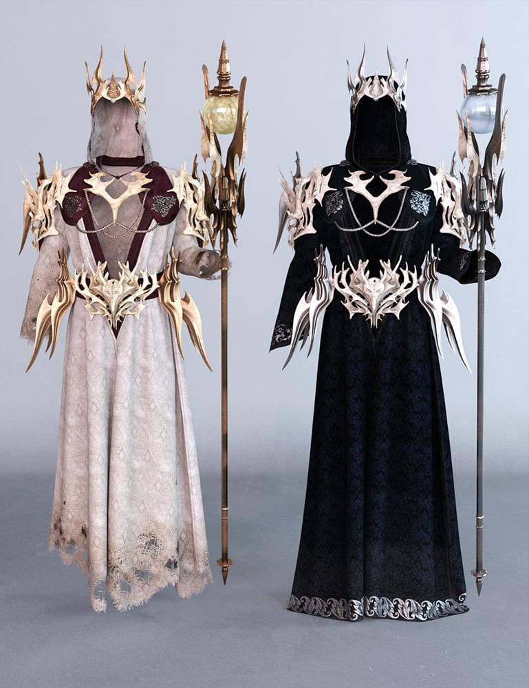 Undead Wizard Outfit for Genesis 3 Male(s) by: NikisatezArien, 3D Models by Daz 3D
