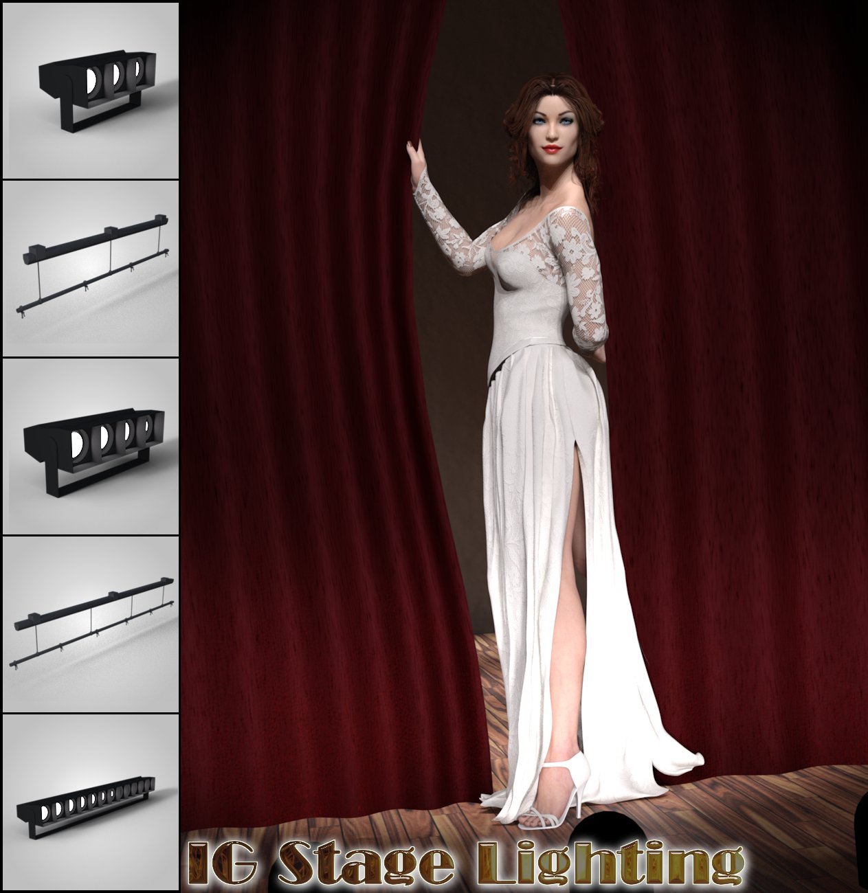 IG Iray Stage Lighting IG Iray Stage Lighting by: IDG DesignsInaneGlory, 3D Models by Daz 3D