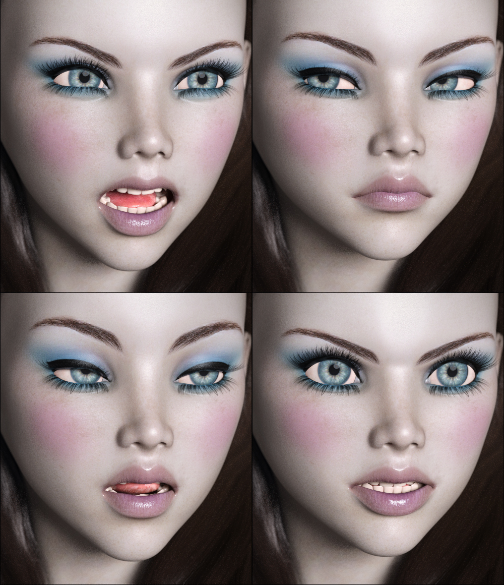Z Creepy Manner - Dialable Expressions for Clarice by: Zeddicuss, 3D Models by Daz 3D