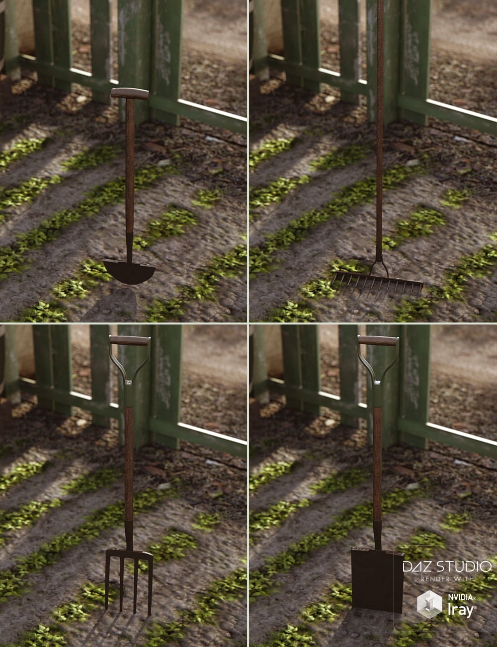 The Gardeners Potting Shed Tools Daz 3D