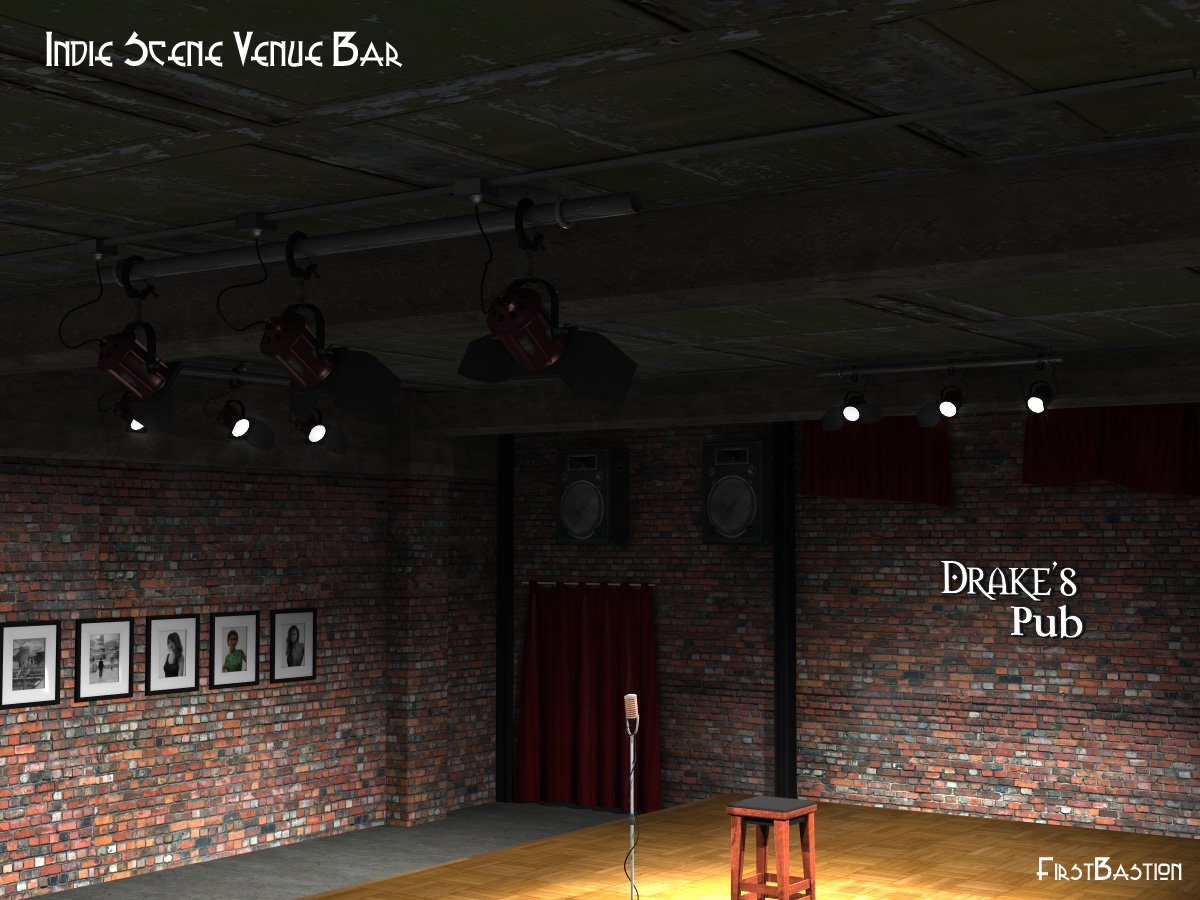 1stBastion's Indie Scene Venue Bar by: FirstBastion, 3D Models by Daz 3D