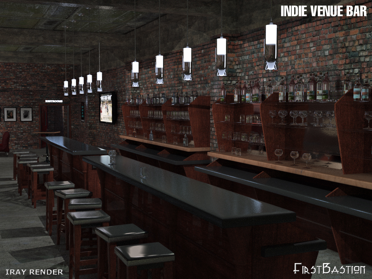 1stBastion's Indie Scene Venue Bar by: FirstBastion, 3D Models by Daz 3D