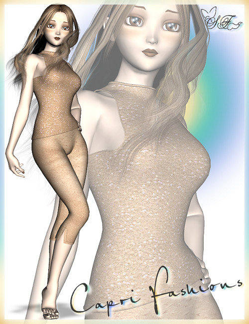 Capri Fashions for Aiko 3 by: , 3D Models by Daz 3D