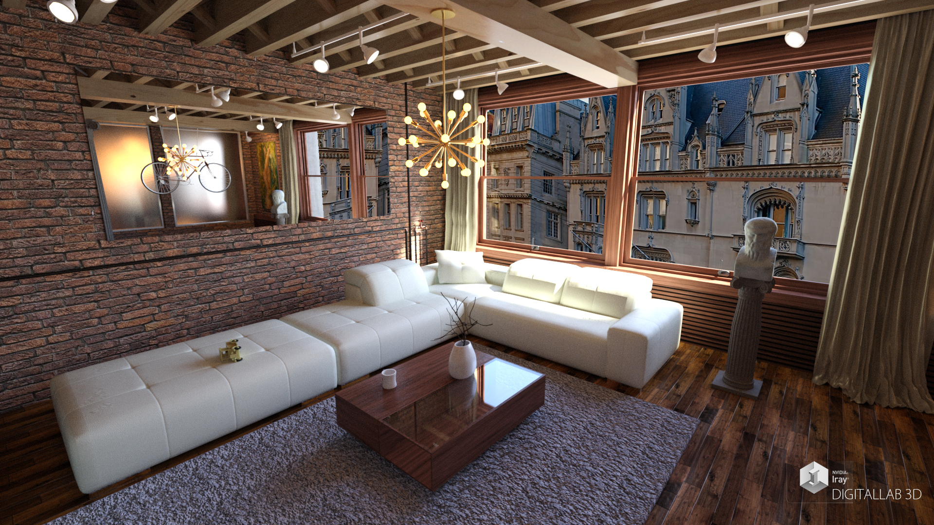 NY Living Room by: Digitallab3D, 3D Models by Daz 3D