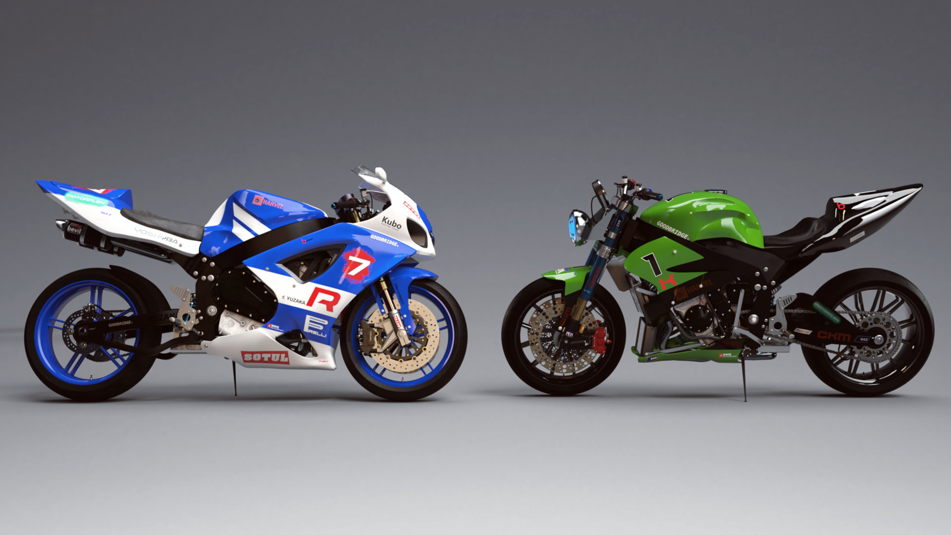 Street Bike Construction Kit Street Bike Construction Kit by: Mely3D, 3D Models by Daz 3D