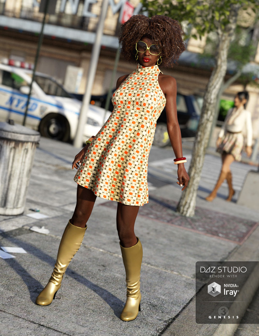 Go Go Outfit for Genesis 3 Female(s) by: Demian, 3D Models by Daz 3D