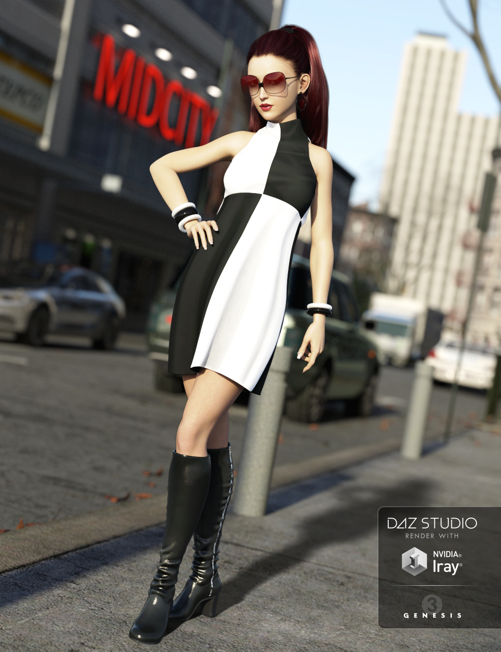 Go Go Outfit for Genesis 3 Female(s) by: Demian, 3D Models by Daz 3D