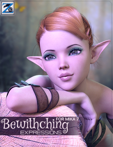 Z Bewitching - Dialable Expressions for Mika 7 by: Zeddicuss, 3D Models by Daz 3D