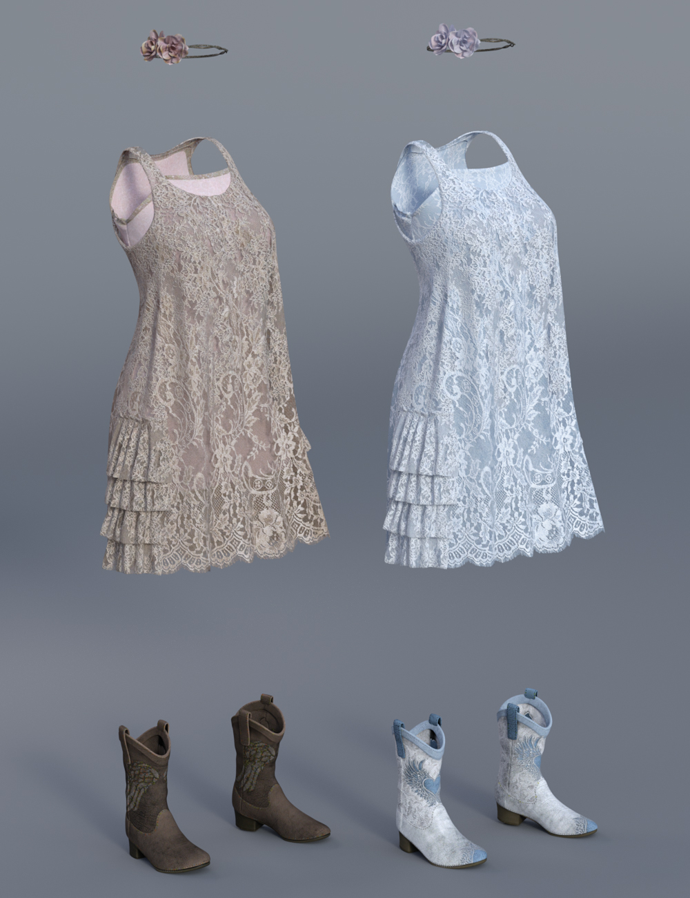 Country Girl Outfit Textures by: Anna Benjamin, 3D Models by Daz 3D