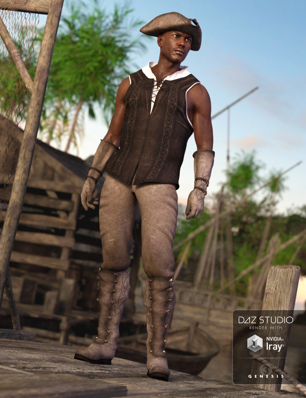 Ship Captain Outfit for Genesis 3 Male(s)