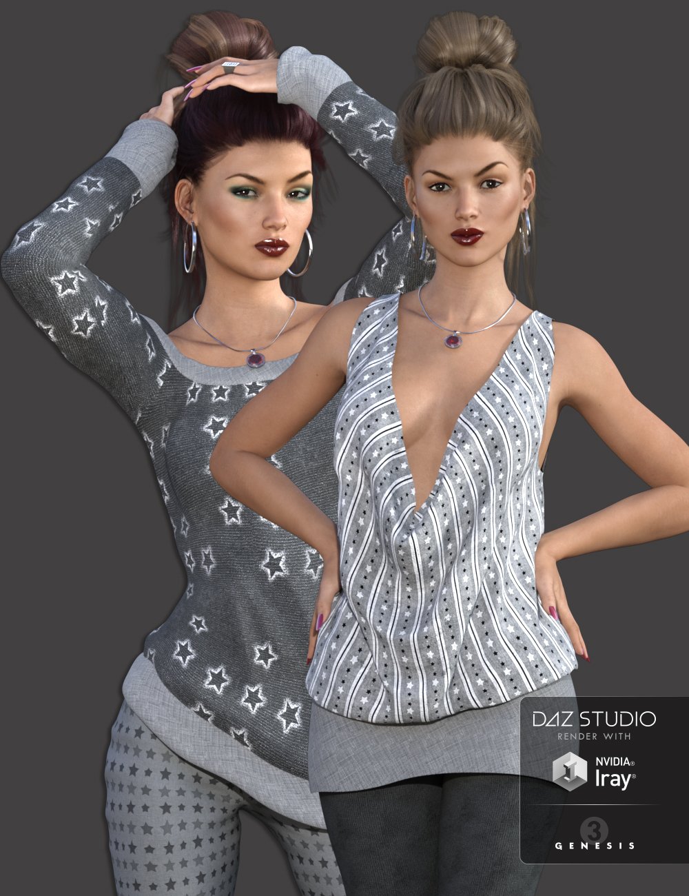 Selection Black and Grey Iray Fabric Shaders by: , 3D Models by Daz 3D
