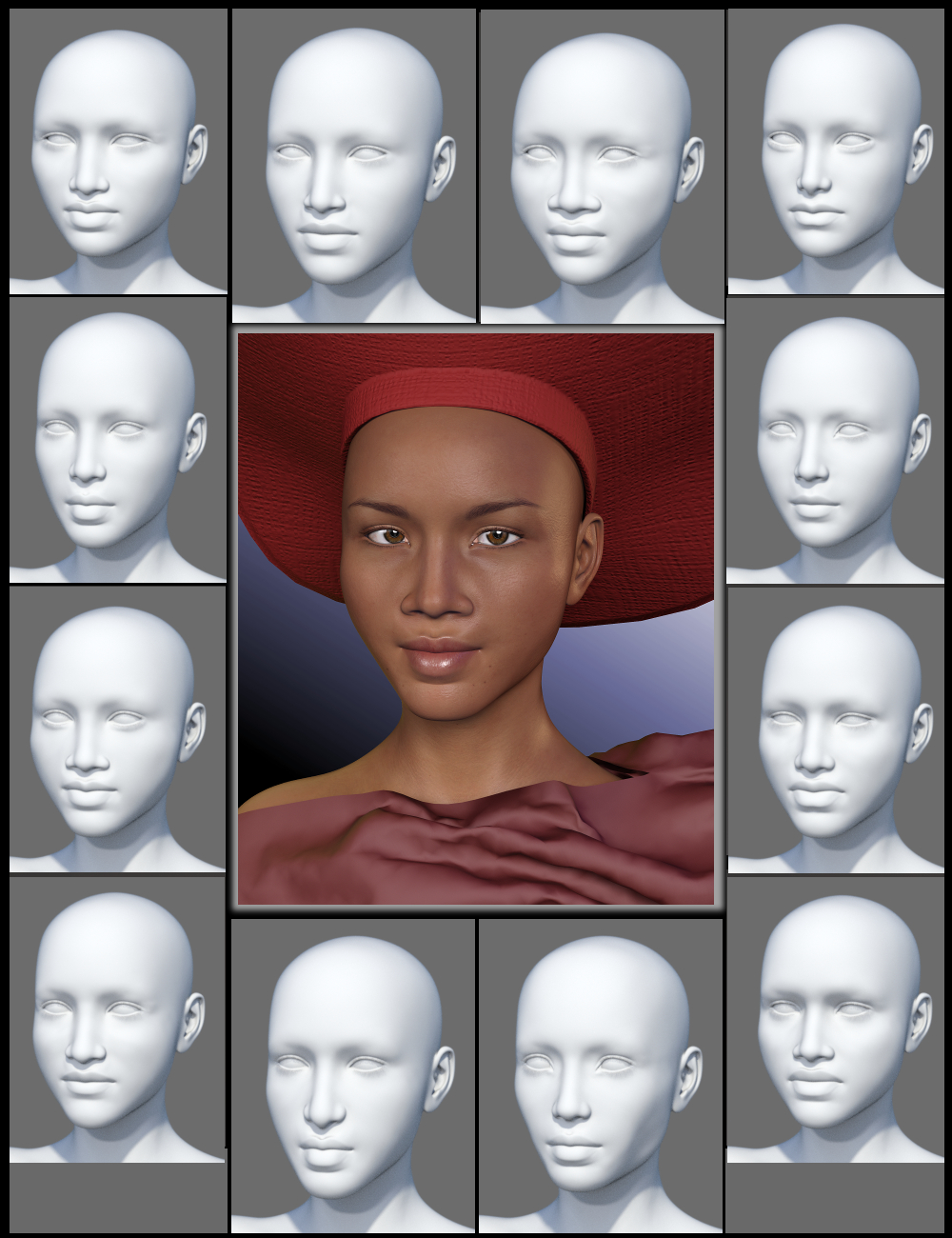 People of Earth: Faces of Africa Genesis 3 Female by: Sickleyield, 3D Models by Daz 3D
