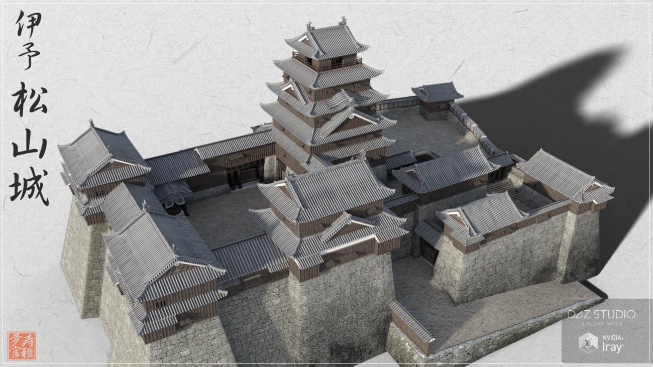 Iyo Matsuyama Castle New Version Iyo Matsuyama Castle New Version by: sugatak, 3D Models by Daz 3D