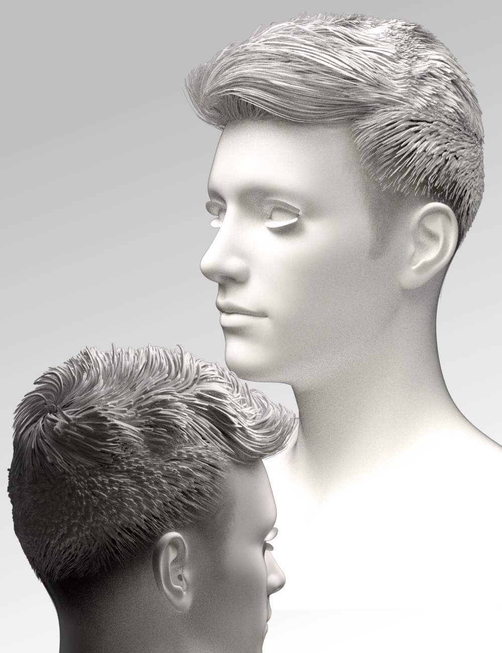 Jimmy Flip Hair for Genesis 3 Male(s) by: Neftis3D, 3D Models by Daz 3D