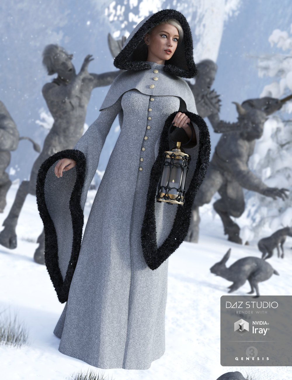 Winter Fantasy for Genesis 3 Female(s) by: JGreenleesMadaPoisenedLily, 3D Models by Daz 3D