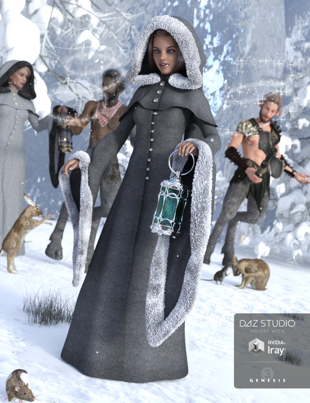 Winter Fantasy for Genesis 3 Female(s) by: JGreenleesMadaPoisenedLily, 3D Models by Daz 3D