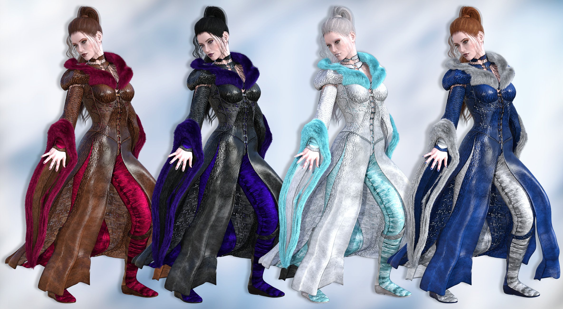 The NightQueen Wardrobe Collection for Genesis 3 Female(s) by: ArkiShox-Design, 3D Models by Daz 3D