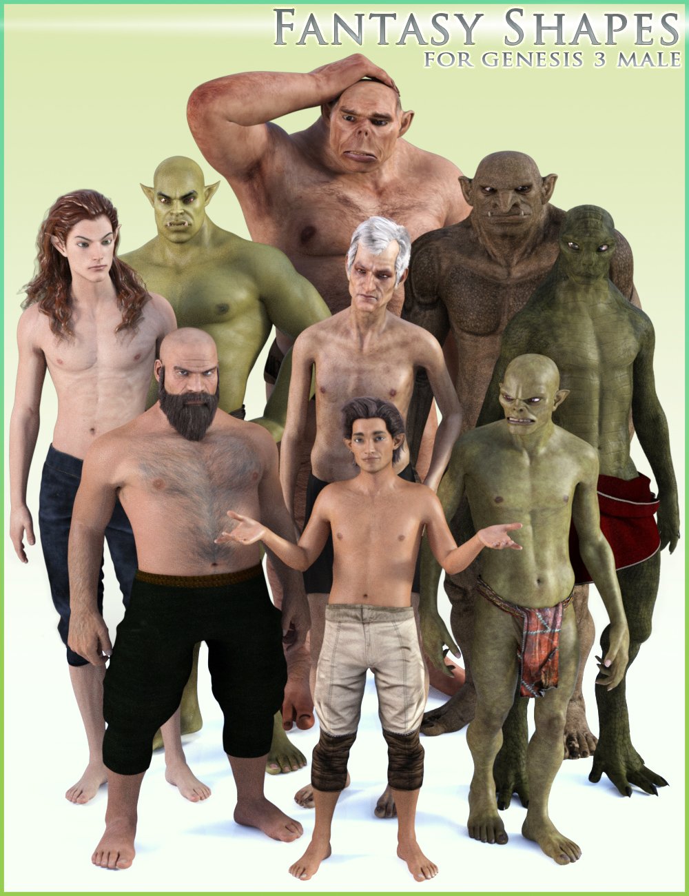 HFS Fantasy Shapes for Genesis 3 Male(s) by: DarioFish, 3D Models by Daz 3D
