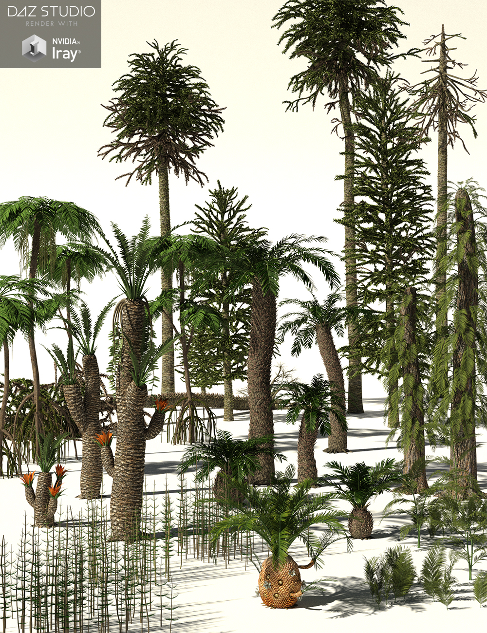 RPC Volume 6: Mesozoic Plants and Trees for Daz Studio and Vue by: Alessandro_AMLMX3D, 3D Models by Daz 3D