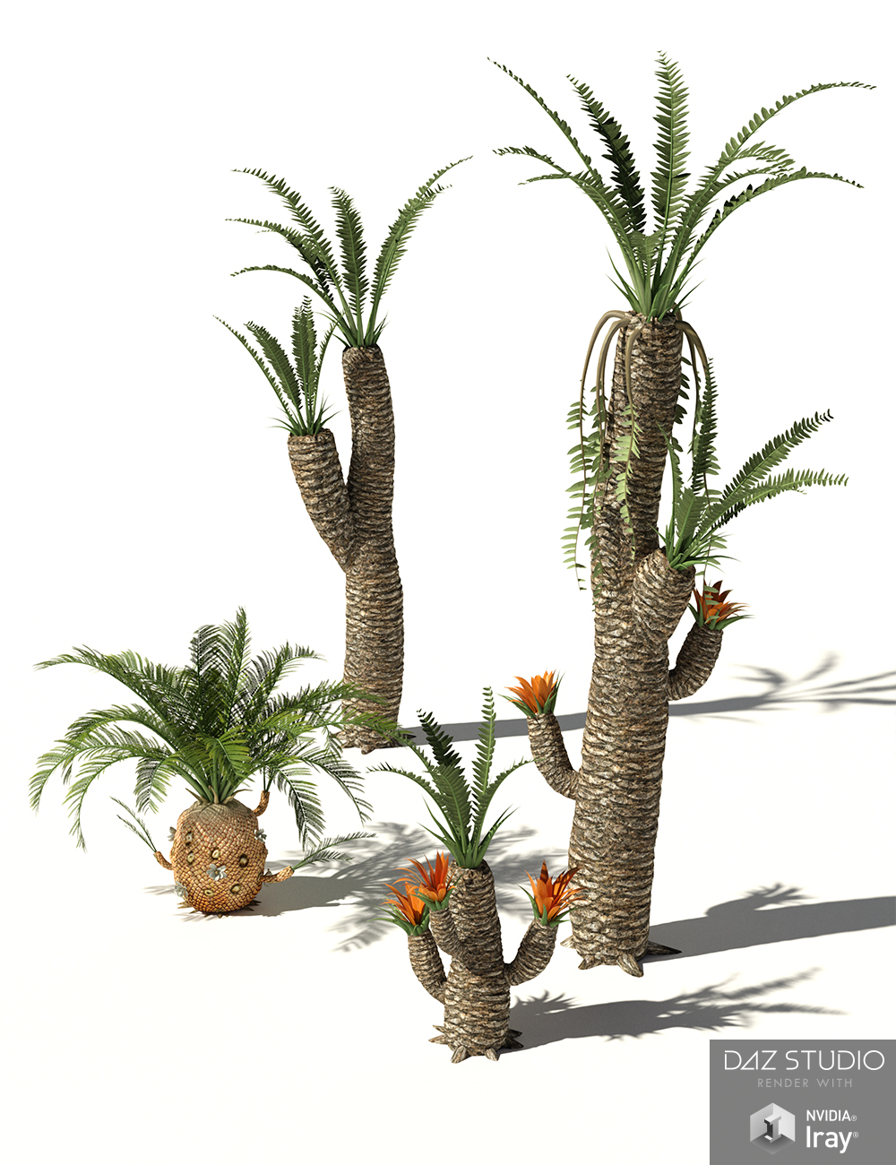 RPC Volume 6: Mesozoic Plants and Trees for Daz Studio and Vue by: Alessandro_AMLMX3D, 3D Models by Daz 3D
