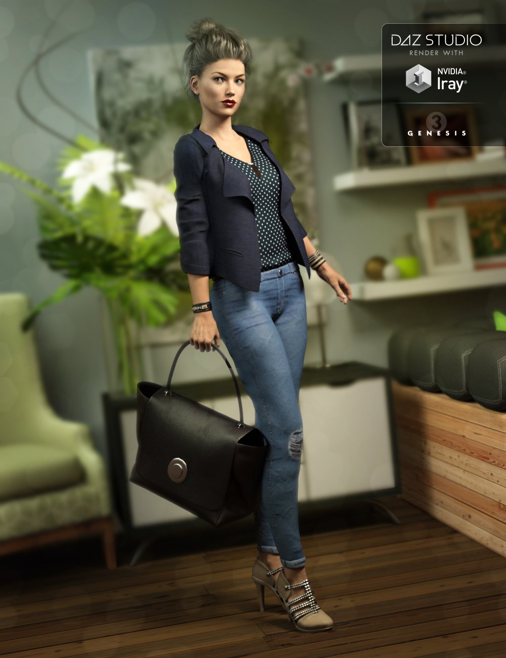 Upscale Shopper Outfit for Genesis 3 Female(s) by: Barbara BrundonUmblefugly, 3D Models by Daz 3D