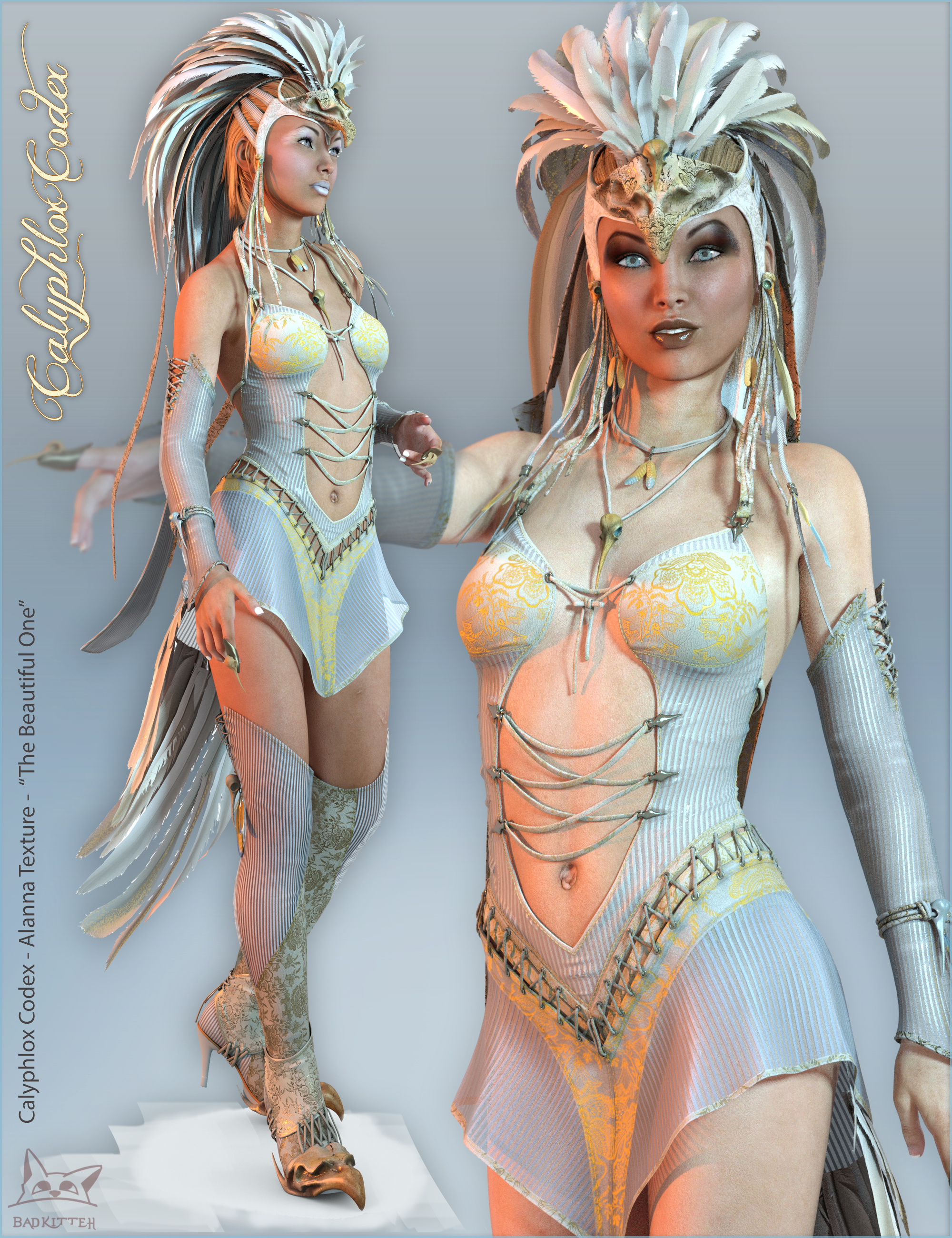 Calyphlox Codex for Genesis 3 Female(s) by: BadKitteh Co, 3D Models by Daz 3D