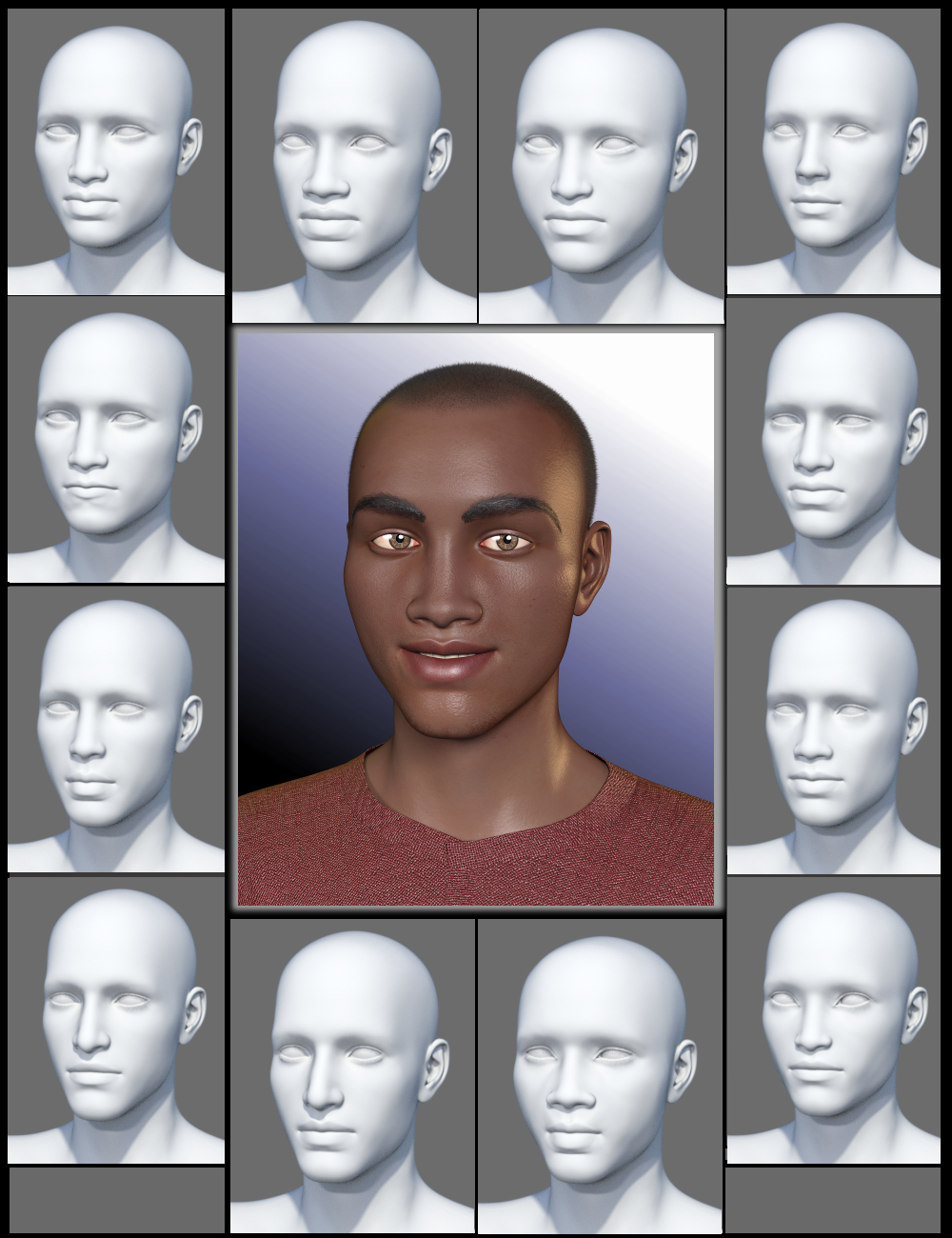 People of Earth: Faces of Africa Genesis 3 Male(s) by: Sickleyield, 3D Models by Daz 3D