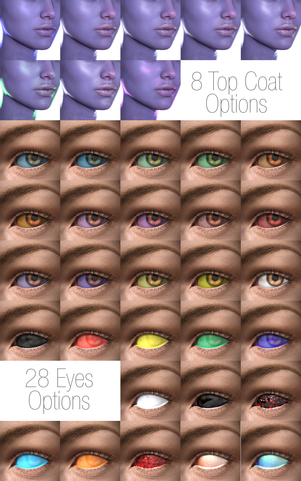 Fantasy Skins for Genesis 3 by: Cake OneV3Digitimes, 3D Models by Daz 3D