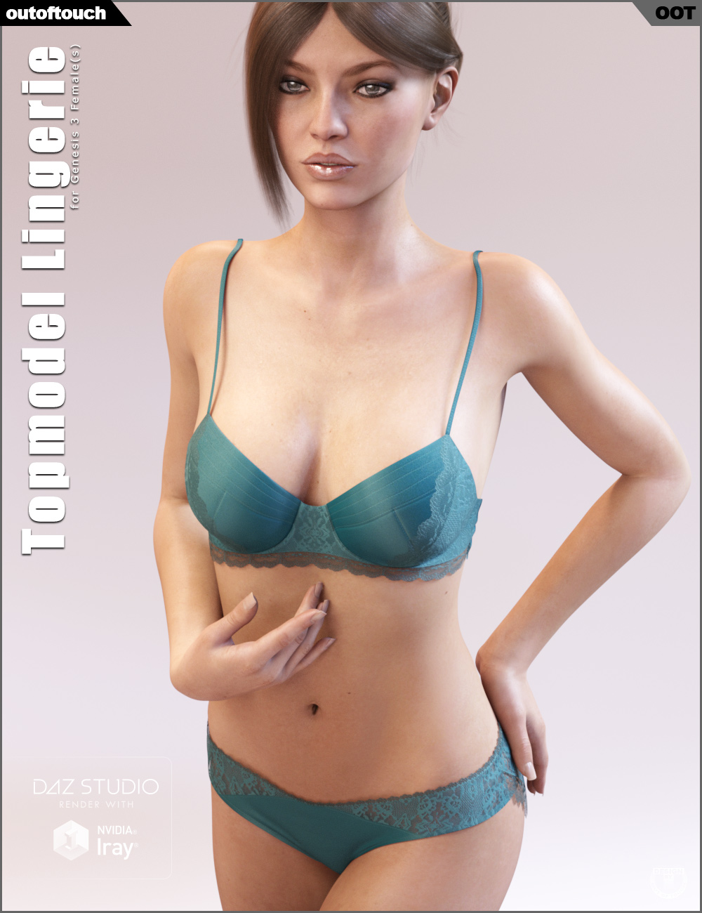 Topmodel Lingerie for Genesis 3 Female(s) by: outoftouch, 3D Models by Daz 3D
