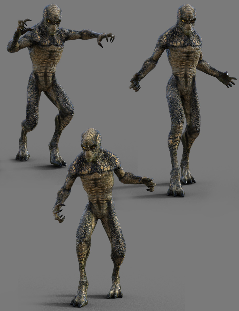 Basic Poses for Alien-X by: Josh Crockett, 3D Models by Daz 3D
