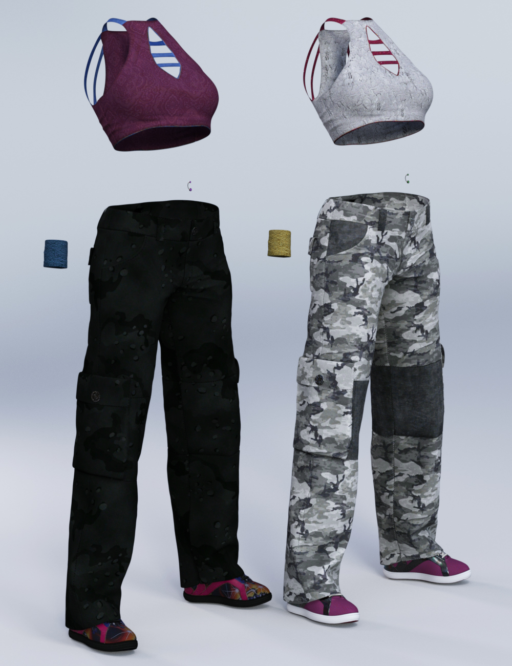 Hip Hop Outfit Genesis 3 Female(s) by: NikisatezAnna Benjamin, 3D Models by Daz 3D