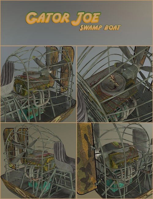 Desolation Earth - Gator Joe Swamp Boat by: AbrahamDaniemarforno, 3D Models by Daz 3D