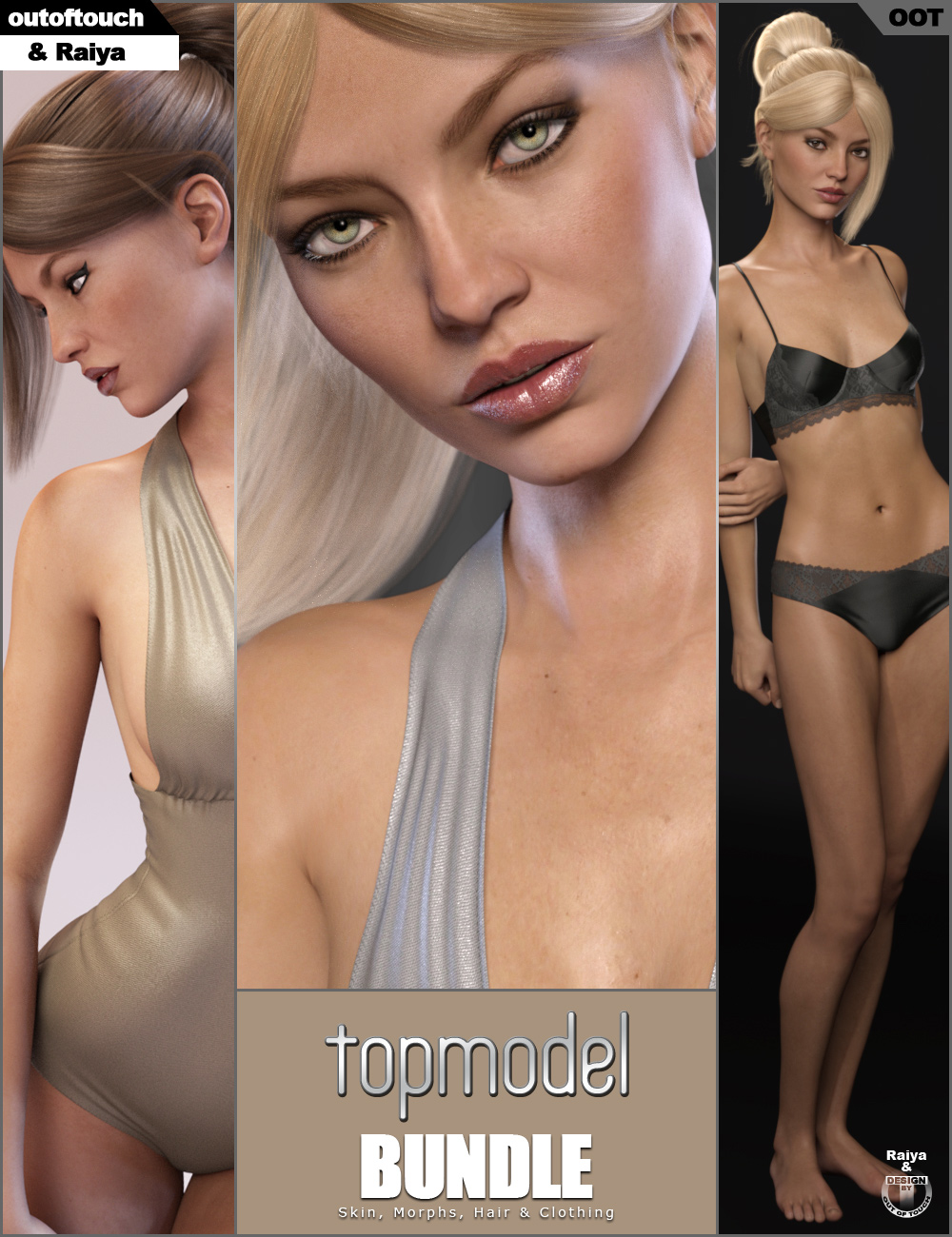 Topmodel Bundle for Genesis 3 Female(s) by: outoftouchRaiya, 3D Models by Daz 3D