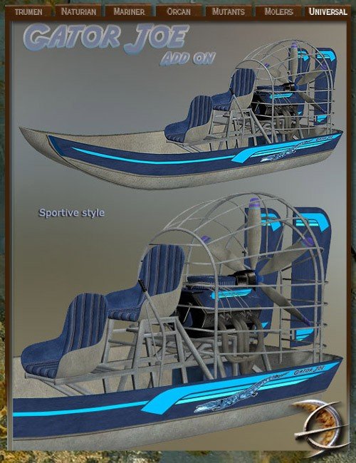 Desolation Earth - Gator Joe Swamp Boat Expansion Desolation Earth - Gator Joe Swamp Boat Expansion by: AbrahamDaniemarforno, 3D Models by Daz 3D