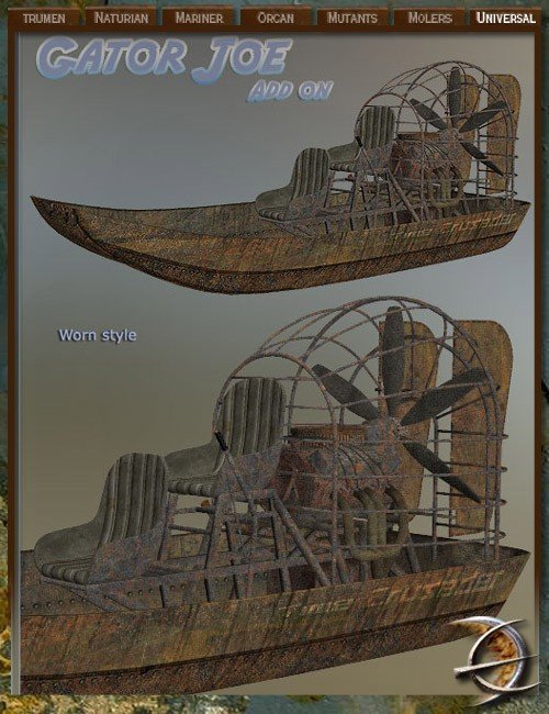 Desolation Earth - Gator Joe Swamp Boat Expansion by: AbrahamDaniemarforno, 3D Models by Daz 3D