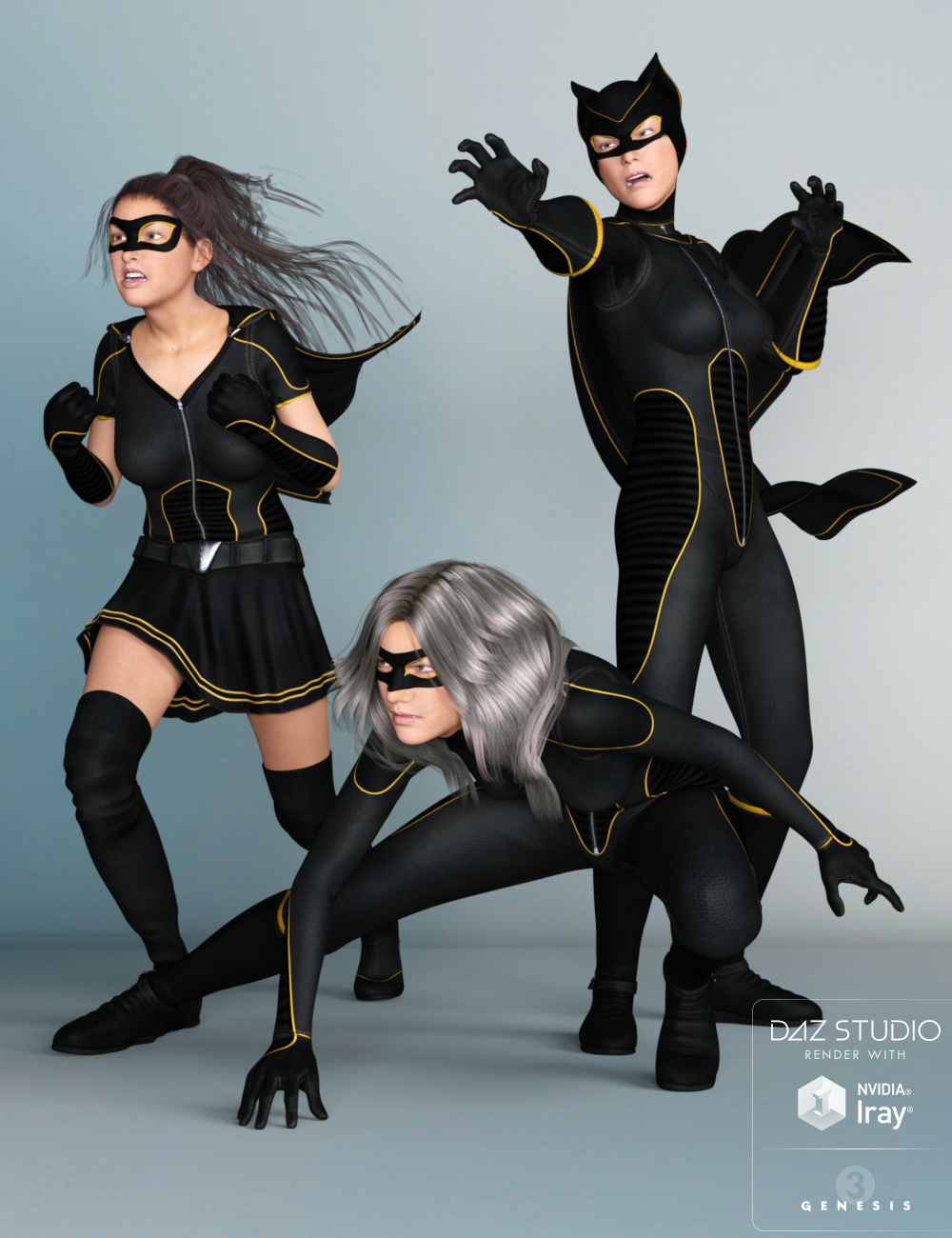 Epic Heroine Poses for Genesis 3 Female(s) by: FeralFey, 3D Models by Daz 3D