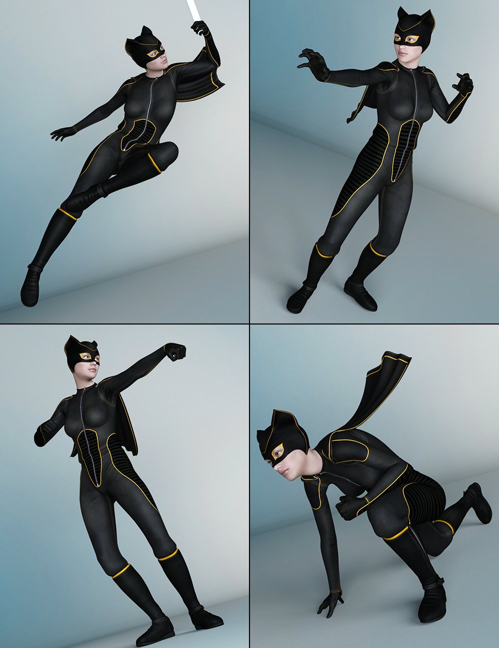 Epic Heroine Poses for Genesis 3 Female(s) by: FeralFey, 3D Models by Daz 3D