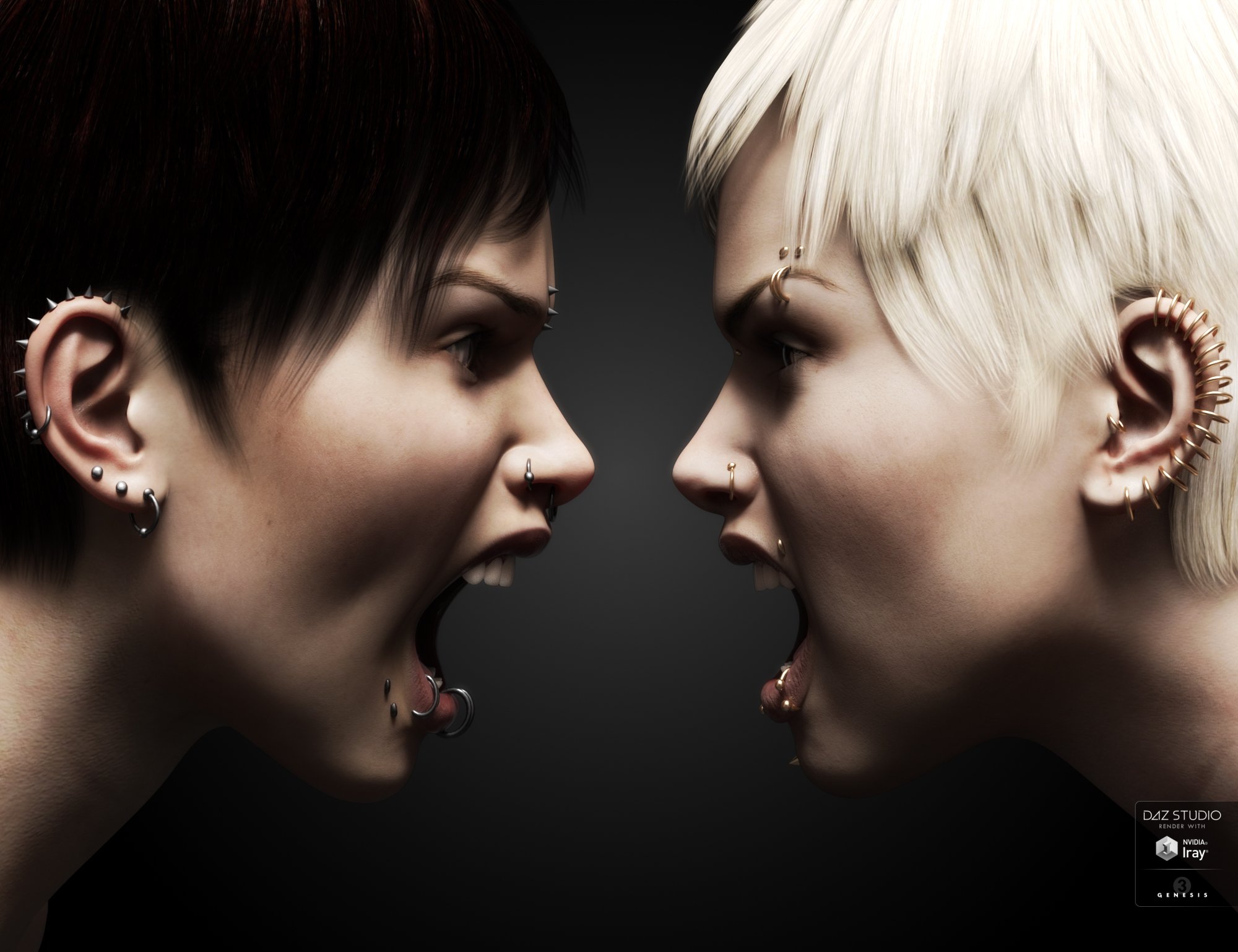 Piercing Collection Piercing Collection by: Neikdian, 3D Models by Daz 3D