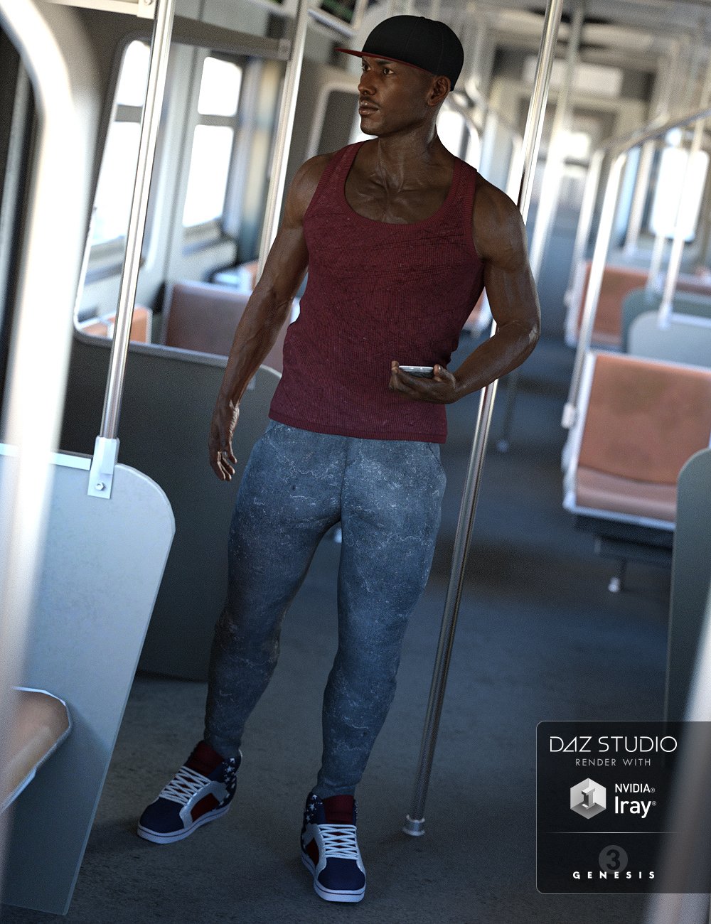 Hip Hop Outfit for Genesis 3 Male(s) by: NikisatezAnna Benjamin, 3D Models by Daz 3D