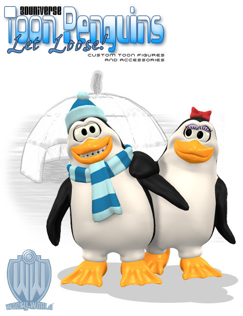 3D Universe - Toon Penguins by: 3D Universe, 3D Models by Daz 3D