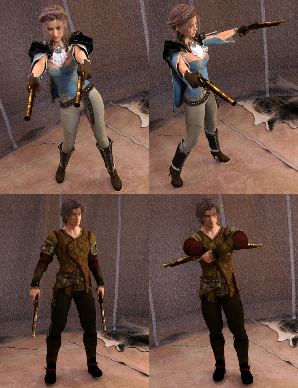 Blunderbuss and Poses for Genesis 3 and 8 Male(s) and Female(s) Blunderbuss and Poses for Genesis 3 and 8 Male(s) and Female(s) by: Didier, 3D Models by Daz 3D