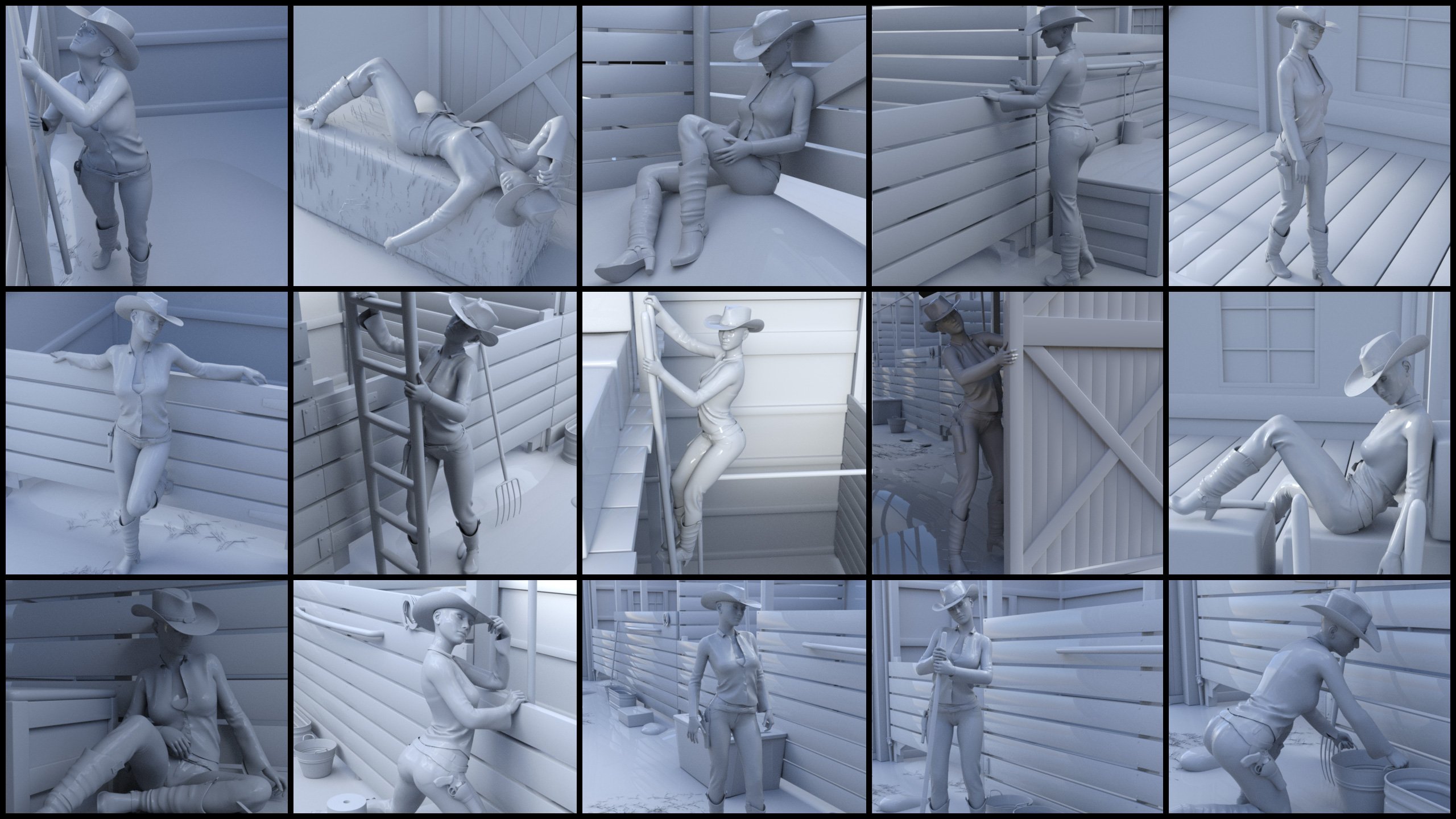 i13 Modern Barn Poses i13 Modern Barn Poses by: ironman13, 3D Models by Daz 3D