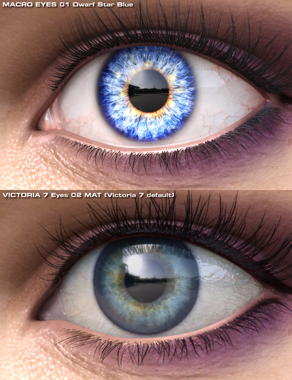 Macro Eyes for Iray Blues and Greens