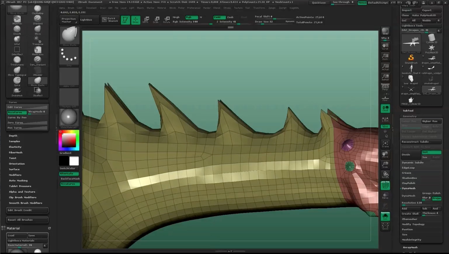 Transforming Daz Dragon 3 with Zbrush by: Digital Art Livemagbhitu, 3D Models by Daz 3D