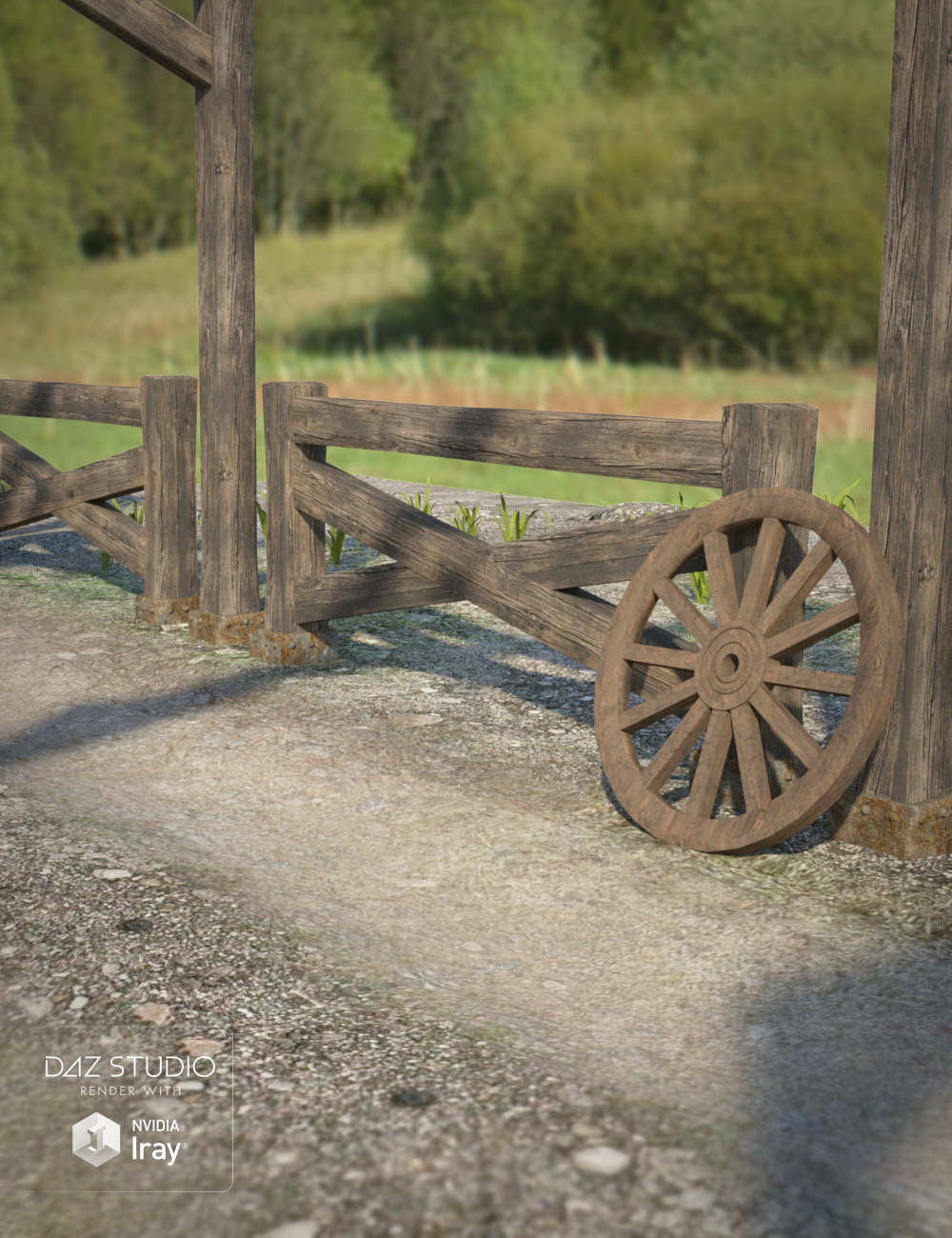 Ranch Road Path by: , 3D Models by Daz 3D