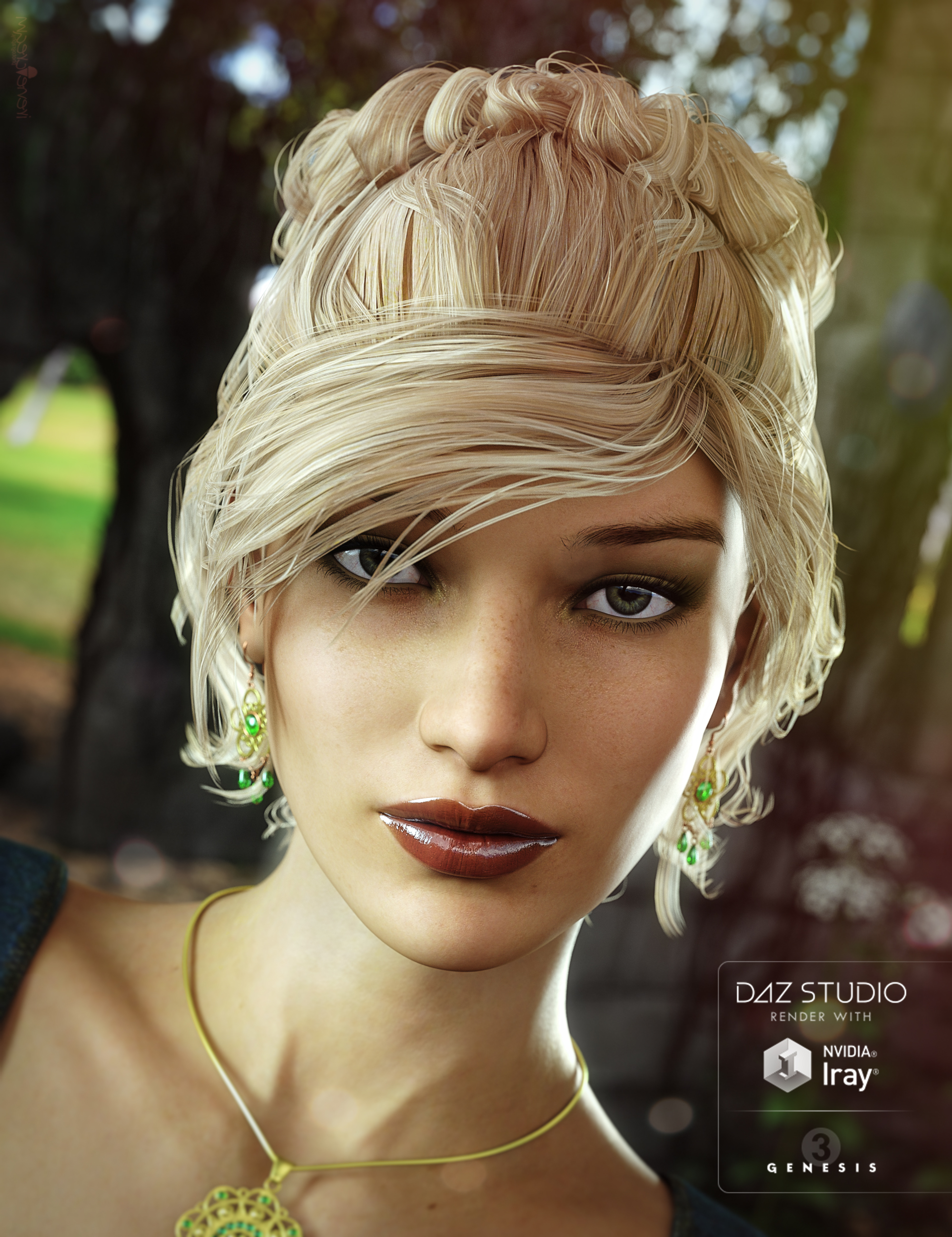 Date Night Hair for Genesis 3 Female(s) by: goldtassel, 3D Models by Daz 3D