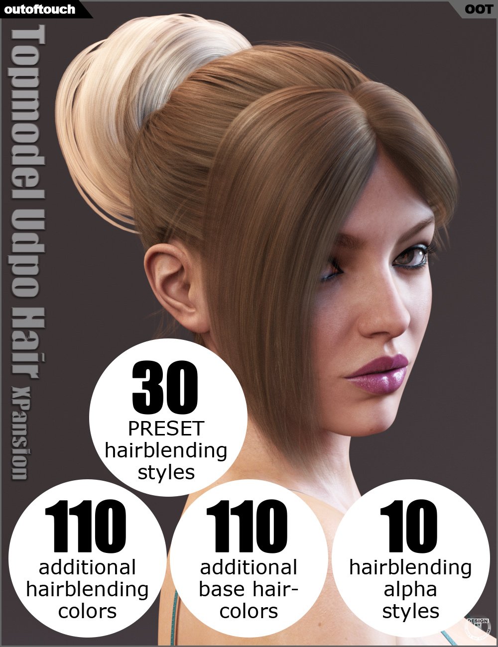 Weird Texture Issue with Topmodel Updo Hair and OOT Hairblending 2.0 for  Genesis 3 Female(s) - Page 2 - Daz 3D Forums